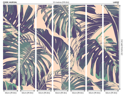 Origin Murals Palm Leaves Blush Jade 350cm X 280cm