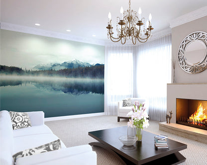 Origin Murals Misty Mountain Lake Ink 300cm X 240cm