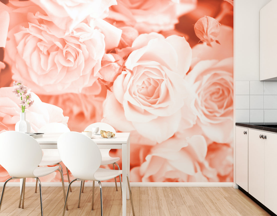 Origin Murals Petals Peach 300cm X 240cm - Hot Tub Shop