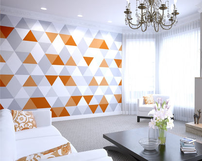 Origin Murals Geometric Tangerine 350cm X 280cm