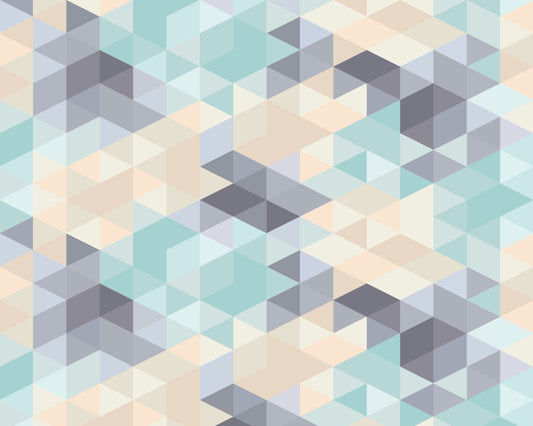 Origin Murals Iso Triangles Duck Egg 300cm X 240cm