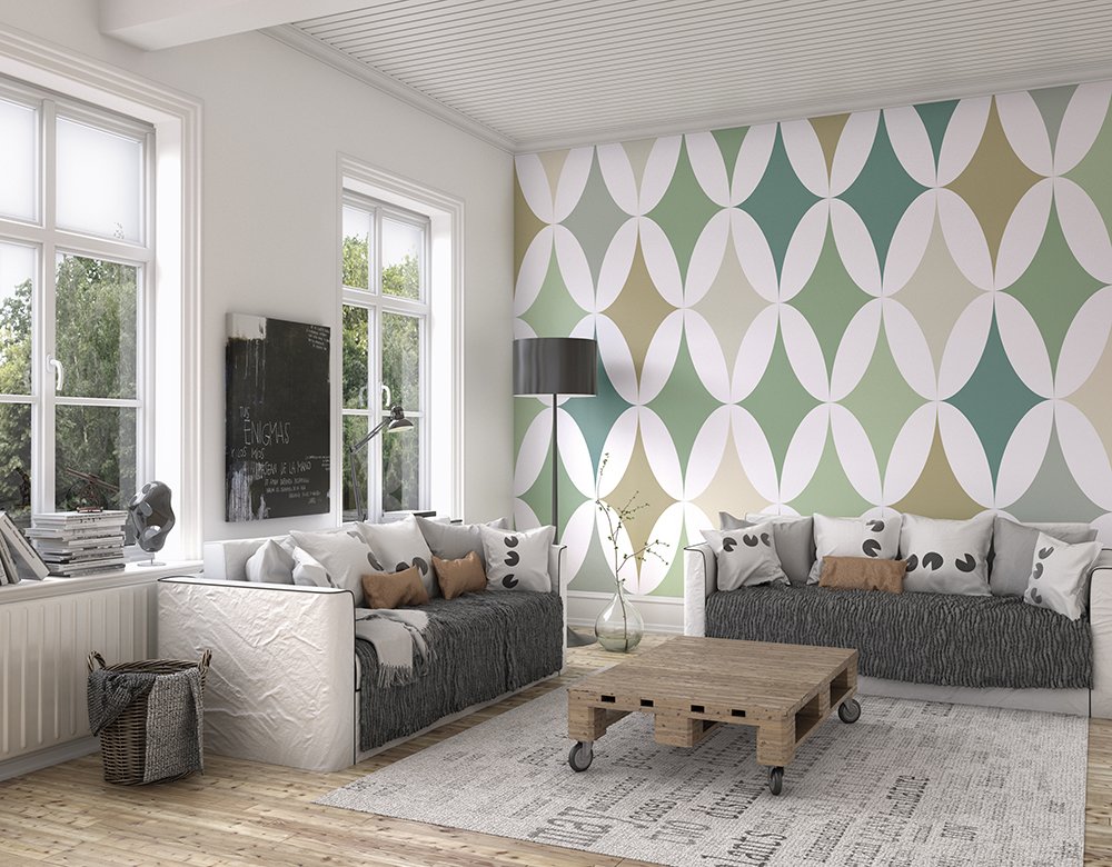 Origin Murals Green Formation Sage 300cm X 240cm