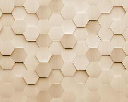 Origin Murals Metal Hexagons Gold 350cm X 280cm