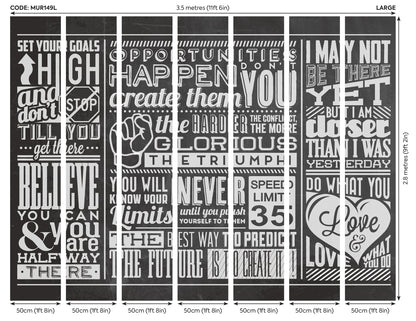 Origin Murals Chalk Quotes Blackboard 350cm X 280cm
