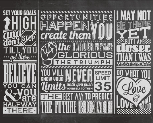 Origin Murals Chalk Quotes Blackboard 300cm X 240cm - Hot Tub Shop
