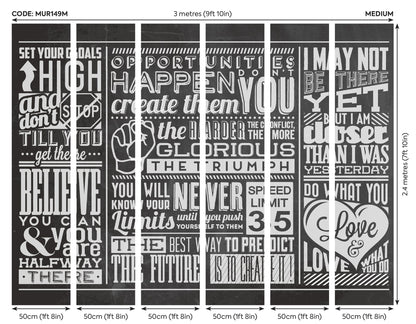 Origin Murals Chalk Quotes Blackboard 300cm X 240cm - Hot Tub Shop