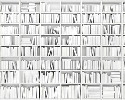 Origin Murals Library White 350cm X 280cm