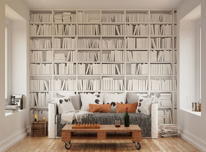 Origin Murals Library White 300cm X 240cm