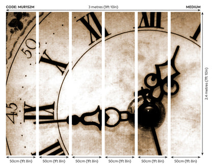 Origin Murals Timepiece Sepia 300cm X 240cm - Hot Tub Shop