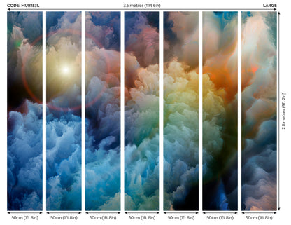 Origin Murals Moody Clouds Multi 350cm X 280cm