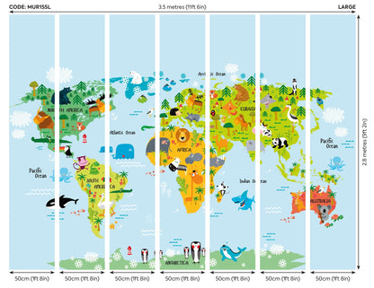 Origin Murals Whole Wide World Multi 350cm X 280cm