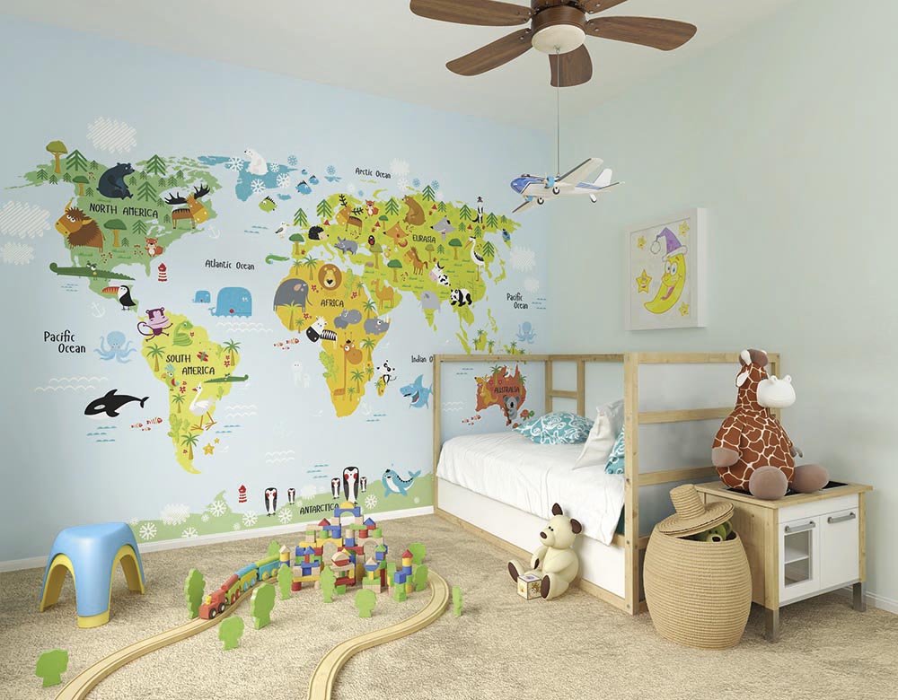 Origin Murals Whole Wide World Multi 350cm X 280cm