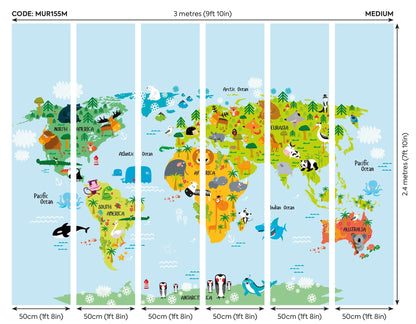 Origin Murals Whole Wide World Multi 300cm X 240cm