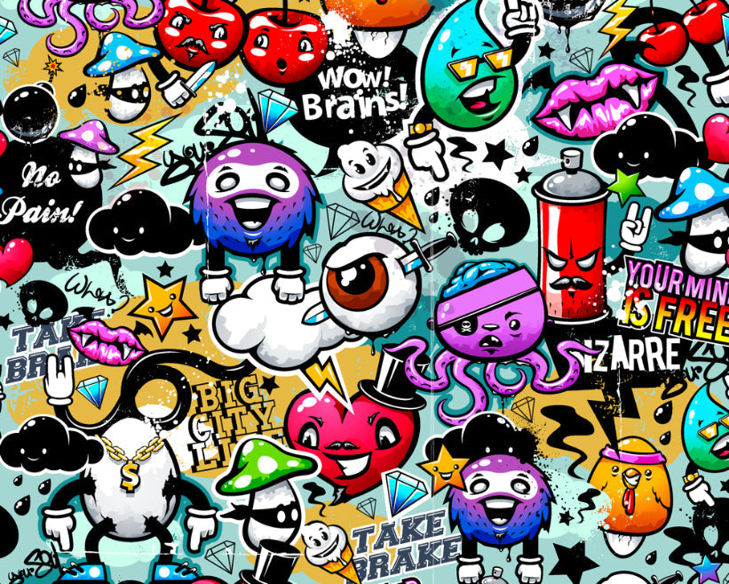 Origin Murals Graffiti Monster Multi 350cm X 280cm