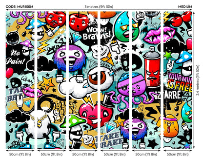 Origin Murals Graffiti Monster Multi 300cm X 240cm