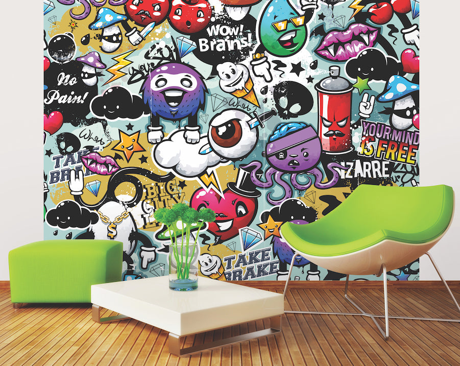 Origin Murals Graffiti Monster Multi 300cm X 240cm