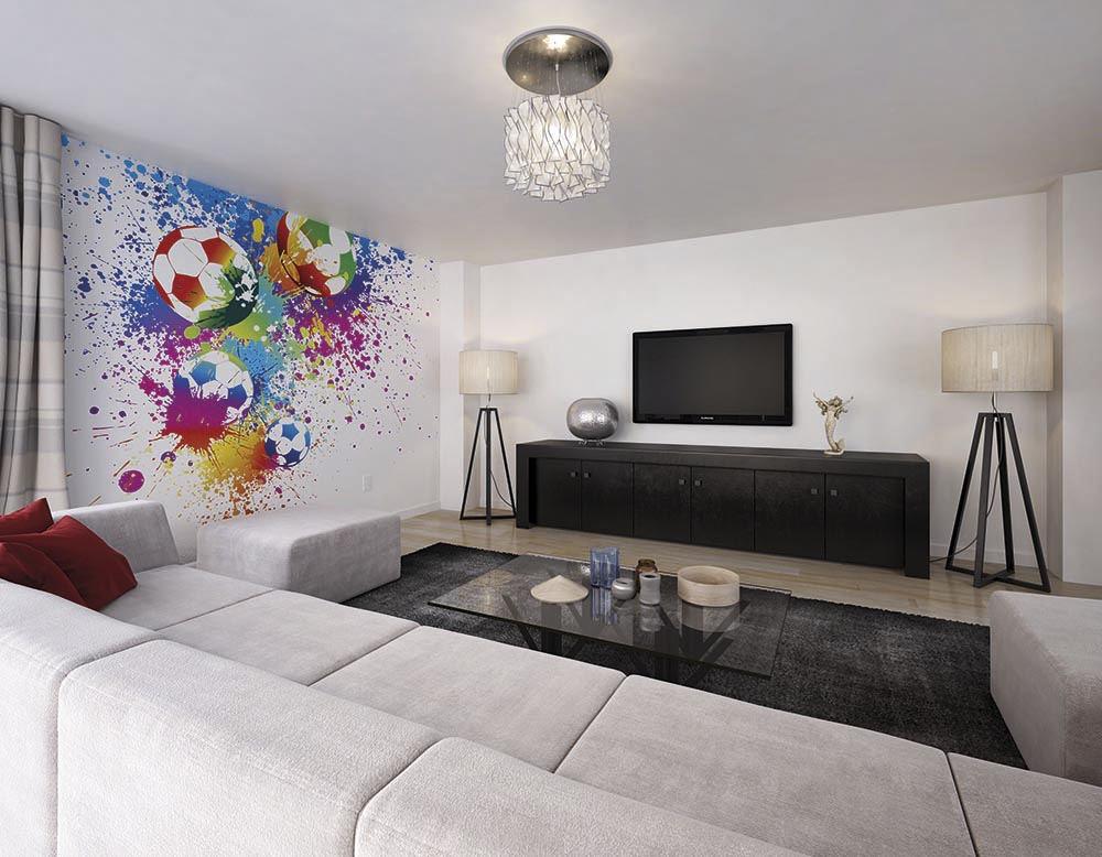 Origin Murals Football Splash Multi 300cm X 240cm - Hot Tub Shop