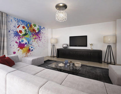 Origin Murals Football Splash Multi 300cm X 240cm - Hot Tub Shop