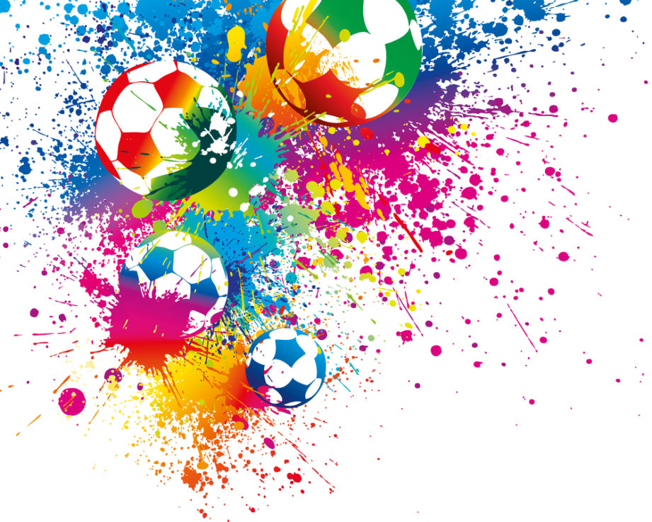 Origin Murals Football Splash Multi 300cm X 240cm - Hot Tub Shop