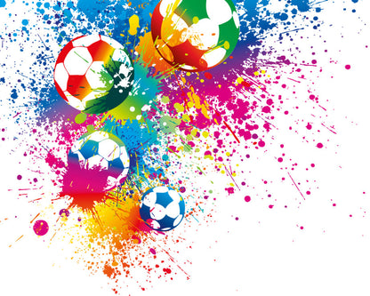 Origin Murals Football Splash Multi 300cm X 240cm - Hot Tub Shop