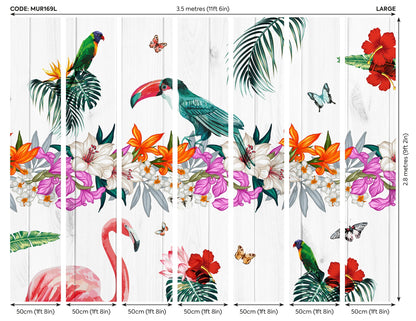 Origin Murals Birds Of Paradise Multi 350cm X 280cm