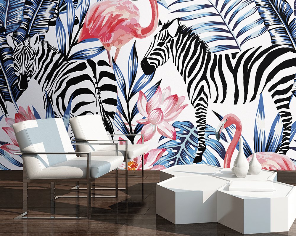 Origin Murals Zemingo Cobalt Coral 350cm X 280cm