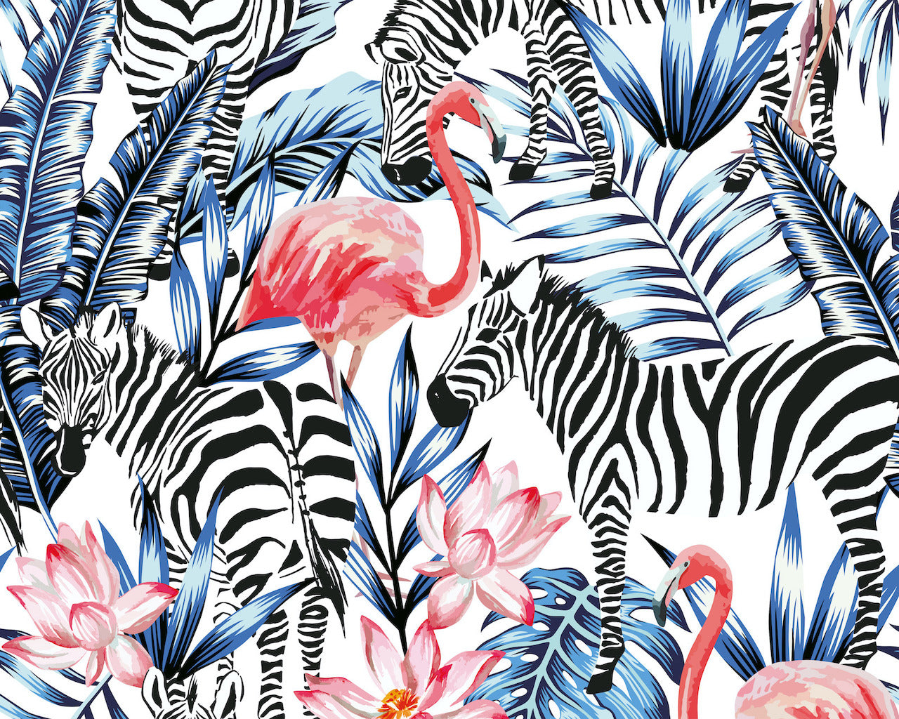 Origin Murals Zemingo Cobalt Coral 300cm X 240cm