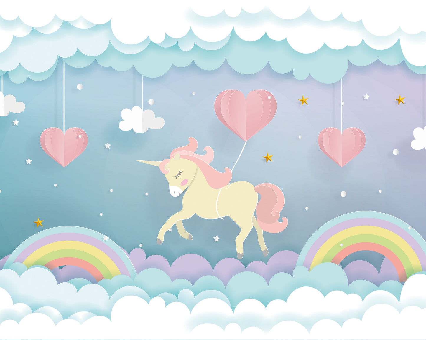 Origin Murals Unicorn Dream Pastel 300cm X 240cm