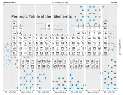 Origin Murals Periodic Table Grey 350cm X 280cm