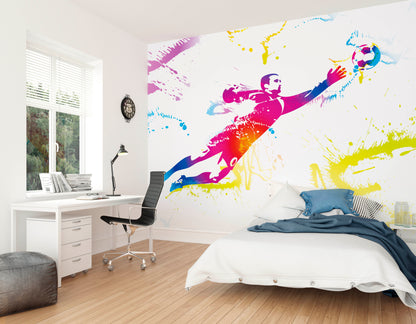 Origin Murals Football Goalkeeper Multi 350cm X 280cm - Hot Tub Shop