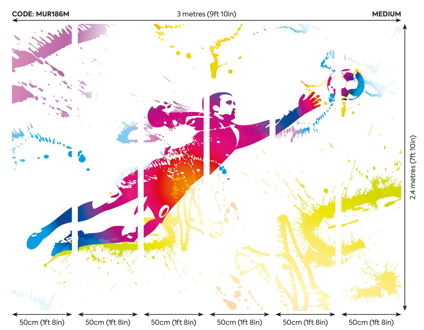 Origin Murals Football Goalkeeper Multi 300cm X 240cm
