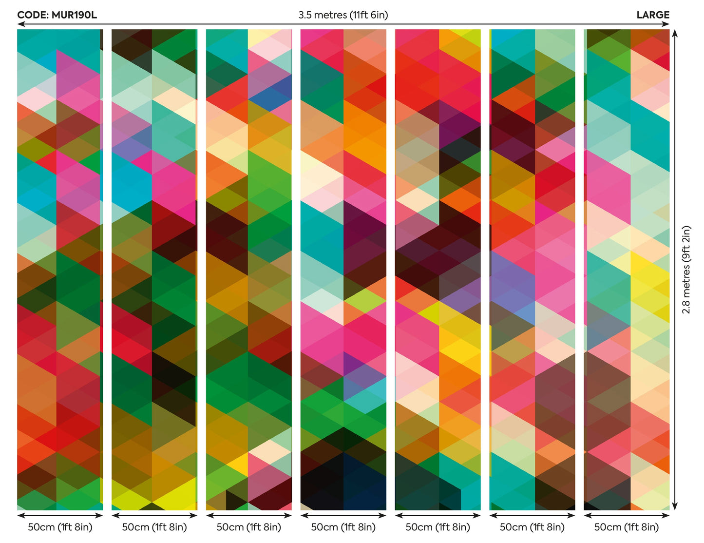 Origin Murals Geometrix Multi 350cm X 280cm