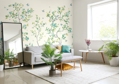 Origin Murals Oriental Flower Tree Natural 300cm X 240cm