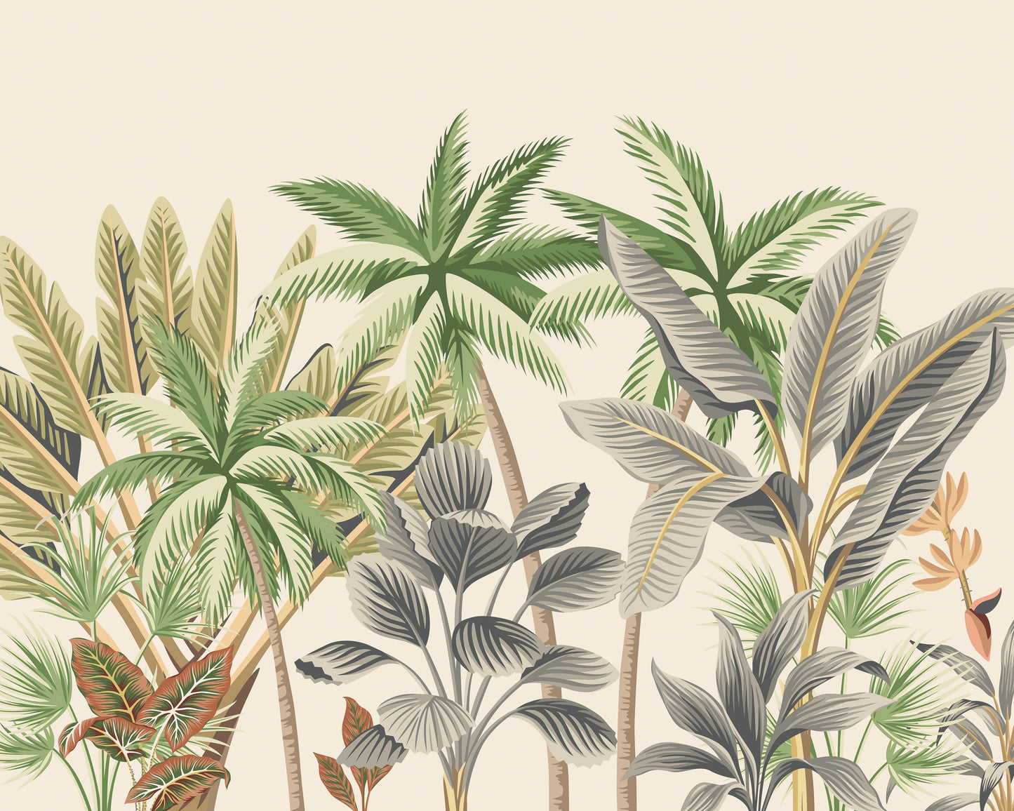Origin Murals Tropical Palm Trees Natural 350cm X 280cm
