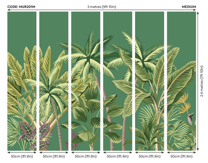 Origin Murals Tropical Palm Trees Green 300cm X 240cm