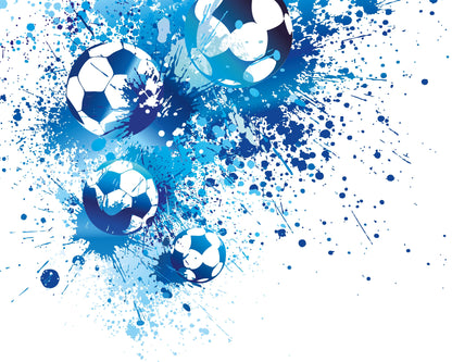 Origin Murals Football Splash Blue 300cm X 240cm - Hot Tub Shop