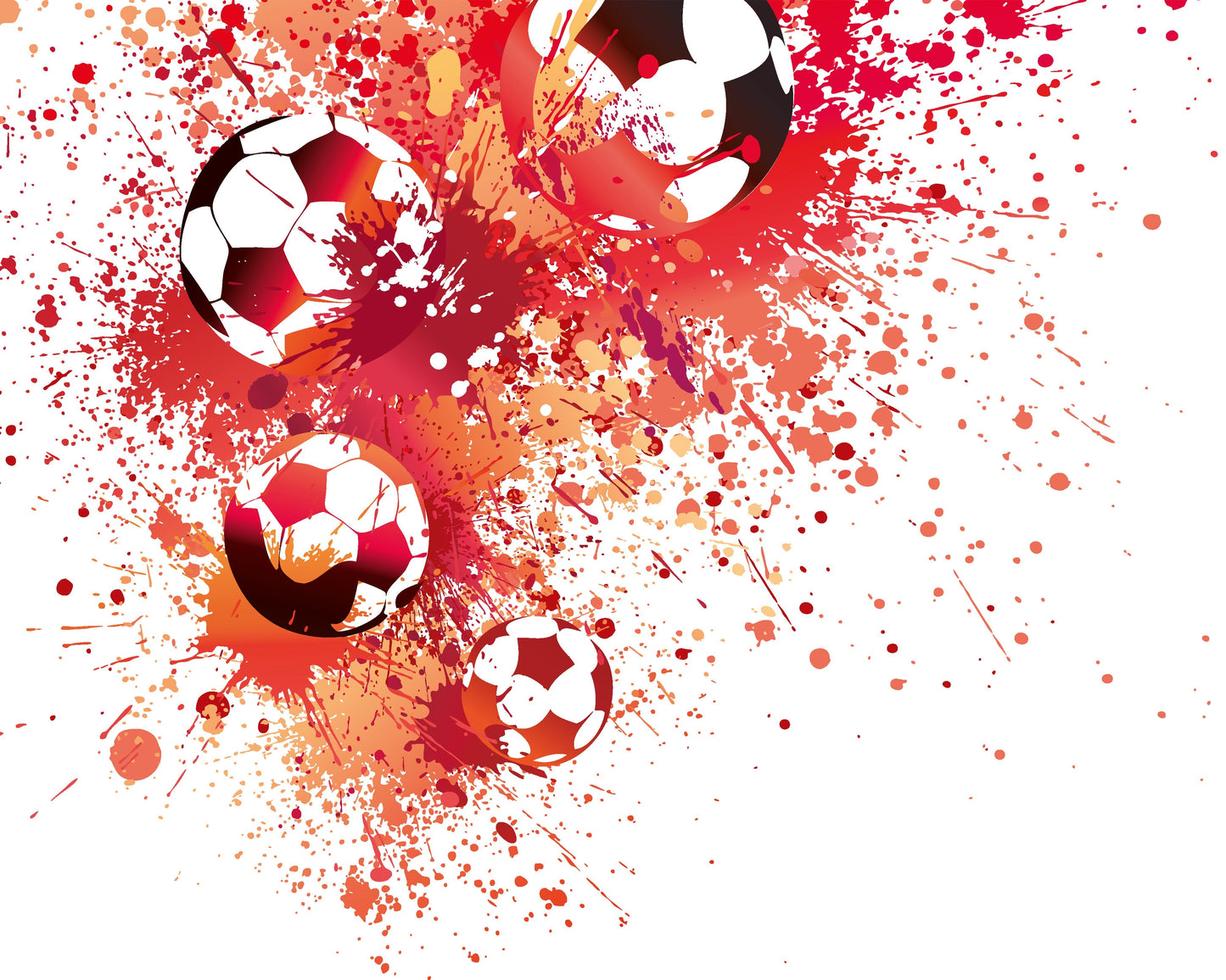 Origin Murals Football Splash Red 300cm X 240cm