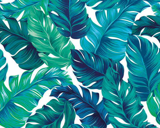 Origin Murals Bold Tropical Leaves Green 350cm X 280cm
