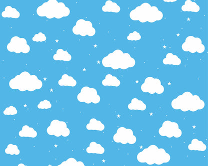 Origin Murals Cartoon Cloudy Sky Blue 300cm X 240cm