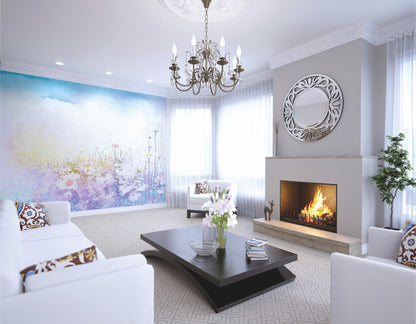 Origin Murals Daisy Meadow Purple 300cm X 240cm