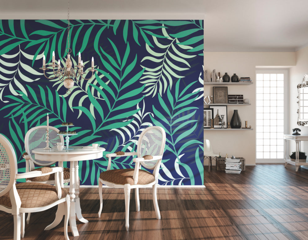 Origin Murals Exotic Jungle Leaves Green 300cm X 240cm