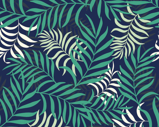 Origin Murals Exotic Jungle Leaves Green 350cm X 280cm - Hot Tub Shop