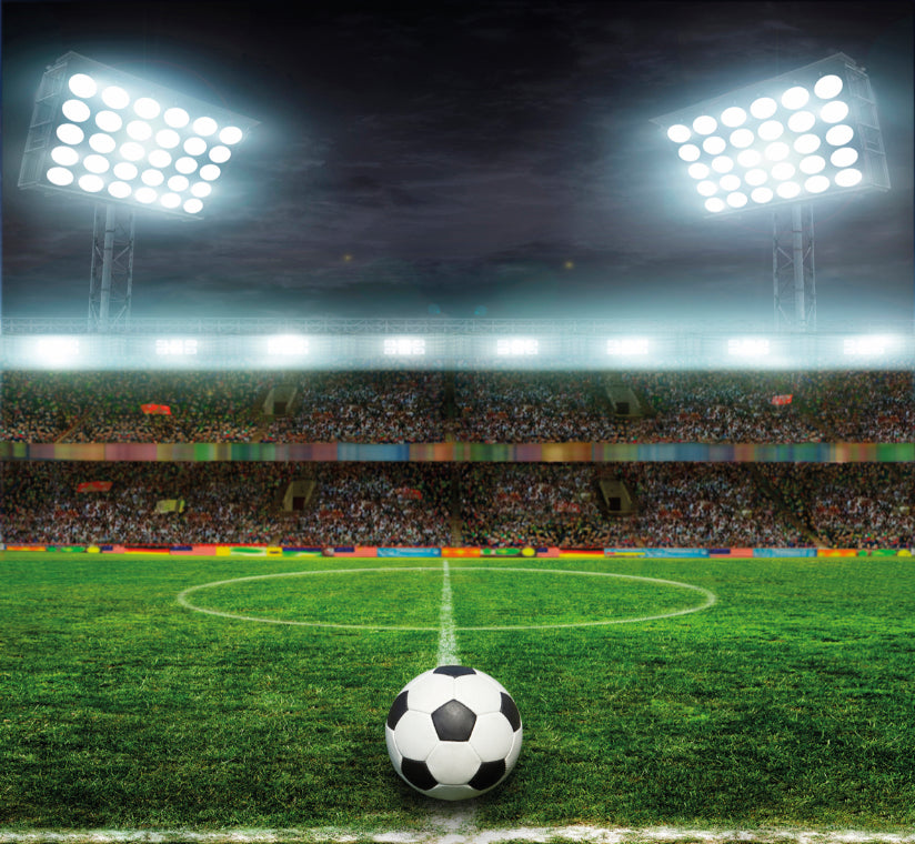 Origin Murals Football Stadium Green 350cm X 280cm - Hot Tub Shop