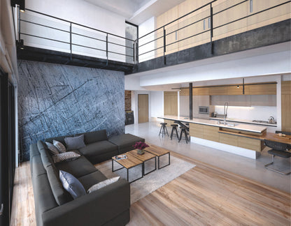 Origin Murals Scratched Metal Grey 300cm X 240cm