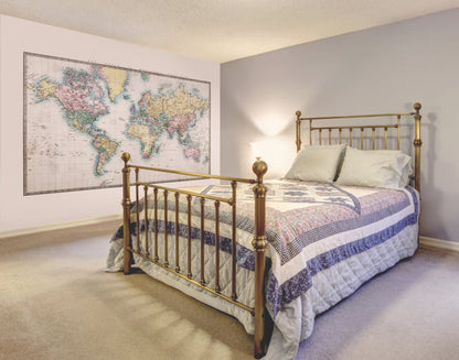 Origin Murals Historic World Map Natural 350cm X 280cm