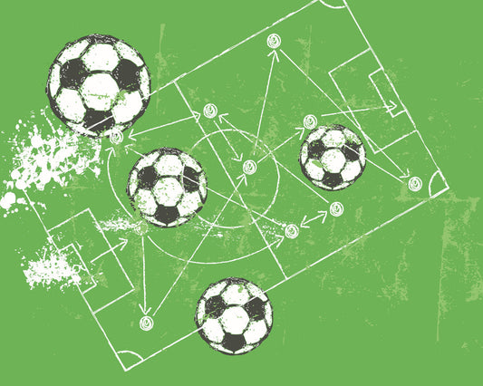 Origin Murals Football Grunge Texture Green 300cm X 240cm