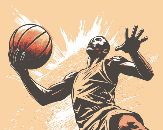 Origin Murals Graphic Basketball Player Orange 350cm X 280cm
