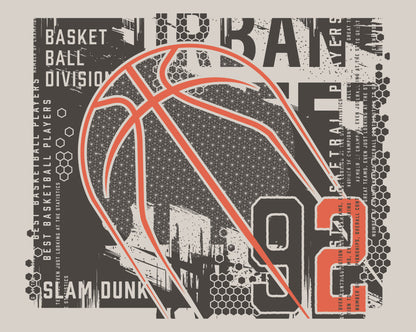 Origin Murals Modern Basketball Black 350cm X 280cm