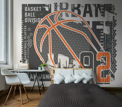 Origin Murals Modern Basketball Black 350cm X 280cm