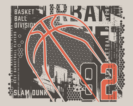 Origin Murals Modern Basketball Black 300cm X 240cm